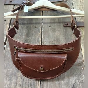 Banana Republic Marrakesh Leather Belt Bag Waist Fanny Pack Brown NWT